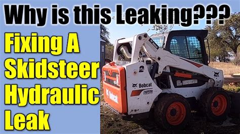 skid steer bucket leaking down|bobcat 843 leaking down.